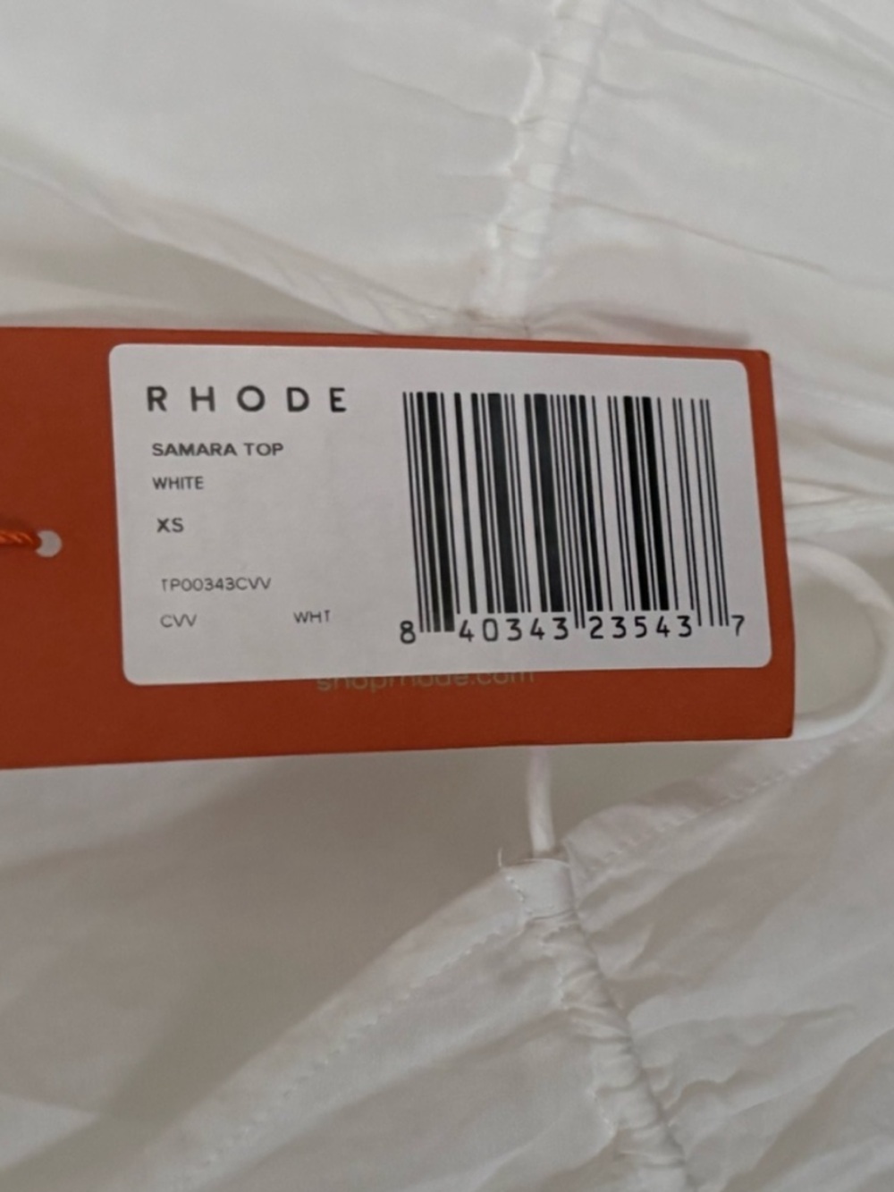 Rhode Resort Samara Top | White | XS | NWT - Picture 6 of 7